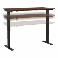Bush Business Furniture Move 40 28"-48" Adjustable Standing Desk, Hansen Cherry/Black (M4S6030HCBK)