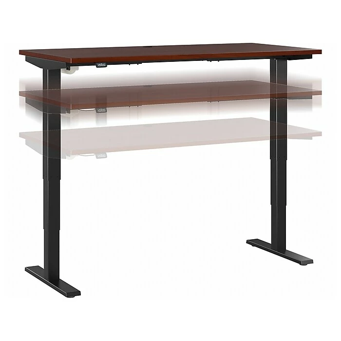 Bush Business Furniture Move 40 28"-48" Adjustable Standing Desk, Hansen Cherry/Black (M4S6030HCBK) 3 Bush Business Furniture Move 40 28"-48" Adjustable Standing Desk, Hansen Cherry/Black (M4S6030HCBK)