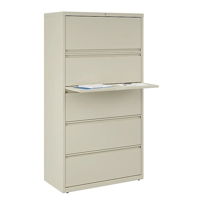 Staples Commercial HL8000 5 File Drawers Lateral File Cabinet, Locking, Putty/Beige, Letter/Legal, 36"W (21744D) 10 Staples Commercial HL8000 5 File Drawers Lateral File Cabinet, Locking, Putty/Beige, Letter/Legal, 36"W (21744D) - Image 8