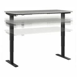 Bush Business Furniture Move 40 28"-48" Adjustable Standing Desk, Platinum Gray/Black (M4S6030PGBK)