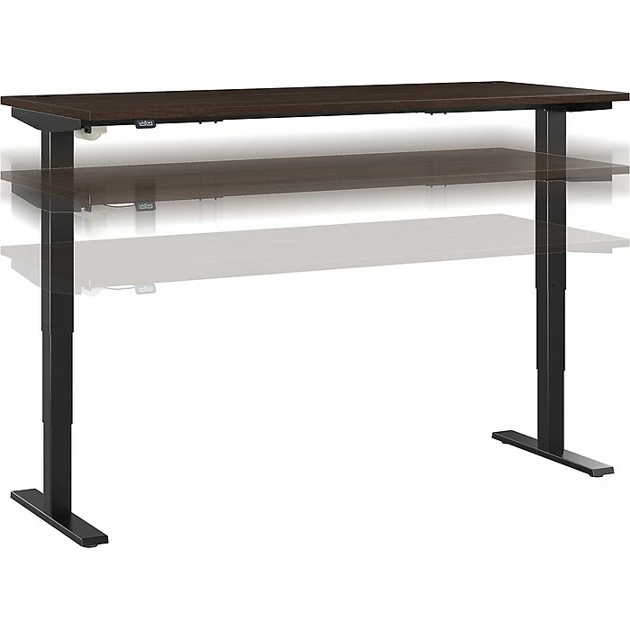 Bush Business Furniture Move 40 28"-48" Adjustable Standing Desk, Black Walnut/Black (M4S7230BWBK) 3 Bush Business Furniture Move 40 28"-48" Adjustable Standing Desk, Black Walnut/Black (M4S7230BWBK)