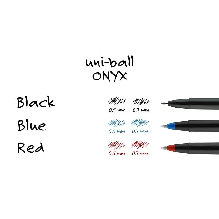Uni-ball Uniball Onyx Rollerball Pen, Fine Point, 0.7mm, Red Ink, Dozen (60144) 9 Uni-ball Uniball Onyx Rollerball Pen, Fine Point, 0.7mm, Red Ink, Dozen (60144) - Image 7