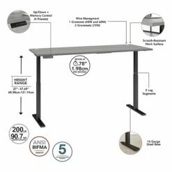 Bush Business Furniture Move 60 Series 27"-48" Adjustable Standing Desk, Platinum Gray/Black (M6S7230PGBK) 12 Bush Business Furniture Move 60 Series 27"-48" Adjustable Standing Desk, Platinum Gray/Black (M6S7230PGBK) -STAPLES Sales 904808E9 FF6F 417C B572036B7C17F445 sc7