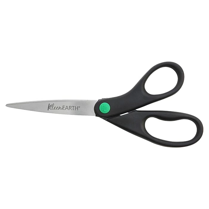 Westcott KleenEarth 8" Stainless Steel Sewing/Craft Scissors, Pointed Tip, Black, 2/Pack (15179) 6 Westcott KleenEarth 8" Stainless Steel Sewing/Craft Scissors, Pointed Tip, Black, 2/Pack (15179) - Image 4