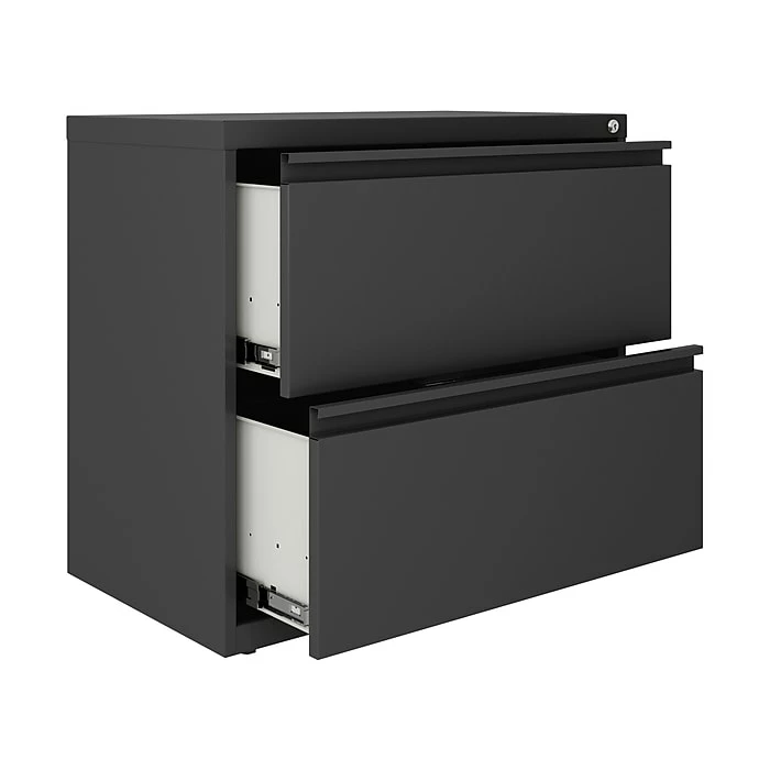 Hirsh Lateral 101 2-Drawer Lateral File Cabinet, Letter/Legal Size, Lockable, 27.75"H X 30"W X 17.63"D, Charcoal (24084) 6 Hirsh Lateral 101 2-Drawer Lateral File Cabinet, Letter/Legal Size, Lockable, 27.75"H X 30"W X 17.63"D, Charcoal (24084) - Image 4