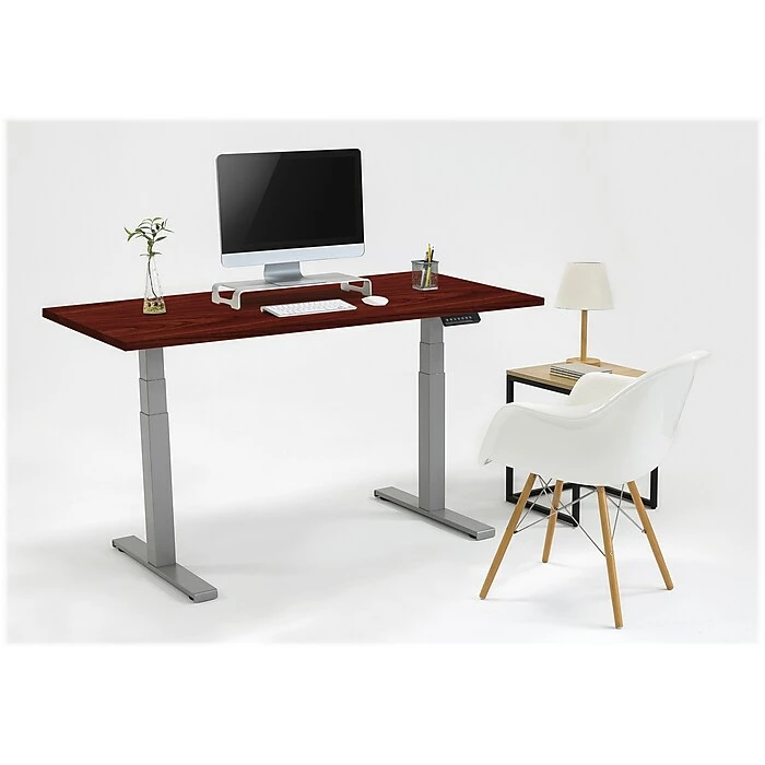 Fellowes Cambio 24.75"-50.25"H Adjustable Standing Desk, Mahogany (9788901) 5 Fellowes Cambio 24.75"-50.25"H Adjustable Standing Desk, Mahogany (9788901) - Image 3