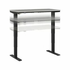Bush Business Furniture Move 40 28"-48"H Electric Adjustable Standing Desk, Platinum Gray/Black (M4S4824PGBK)