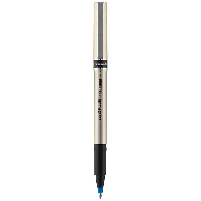 Uni Deluxe Rollerball Pen,Fine Point, Blue Ink, Dozen (60053) 4 Uni Deluxe Rollerball Pen,Fine Point, Blue Ink, Dozen (60053) - Image 2