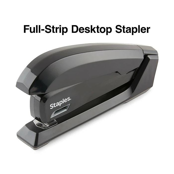 Staples One-Touch Desktop Stapler, 20 Sheet Capacity, Black, 500 (44436) 4 Staples One-Touch Desktop Stapler, 20 Sheet Capacity, Black, 500 (44436) - Image 2