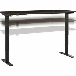 Bush Business Furniture Move 40 28"-48"H Electric Adjustable Standing Desk, Mocha Cherry/Black (M4S7230MRBK)