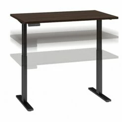 Bush Business Furniture Move 60 Series 27"-48" Adjustable Standing Desk, Black Walnut/Black (M6S4830BWBK)