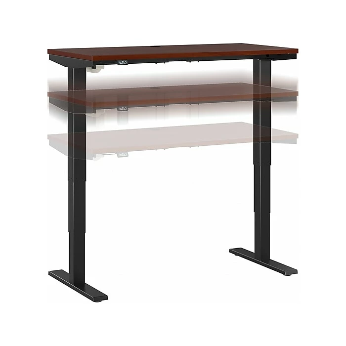 Bush Business Furniture Move 40 28"-48"H Electric Adjustable Standing Desk, Hansen Cherry/Black (M4S4824HCBK) 3 Bush Business Furniture Move 40 28"-48"H Electric Adjustable Standing Desk, Hansen Cherry/Black (M4S4824HCBK)
