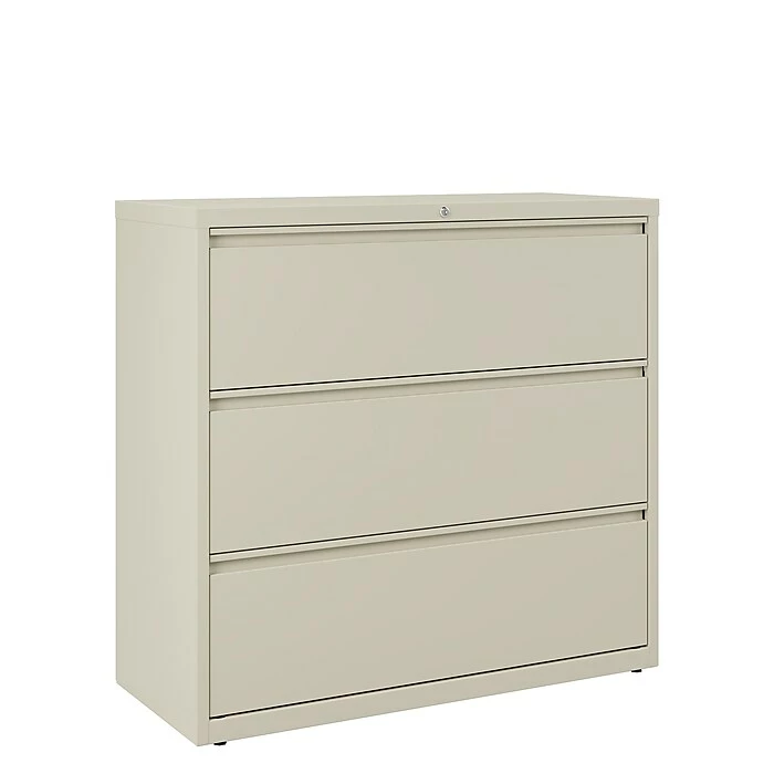 Staples HL8000 Commercial 3-Drawer Lateral File Cabinet, Locking, Letter/Legal, Putty/Beige, 42"W (23201D) 3 Staples HL8000 Commercial 3-Drawer Lateral File Cabinet, Locking, Letter/Legal, Putty/Beige, 42"W (23201D)