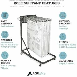 AdirOffice 12 Bracket Vertical File Rolling Stand For Blueprints, Black (613-BLK) 16 AdirOffice 12 Bracket Vertical File Rolling Stand For Blueprints, Black (613-BLK) -STAPLES Sales AA24AA84 9102 4B7C 9263C3BBCFEFC226 sc7