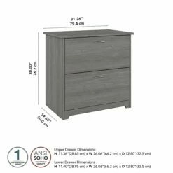 Bush Furniture Cabot 2 Drawer Lateral File Cabinet, Modern Gray (WC31380) 15 Bush Furniture Cabot 2 Drawer Lateral File Cabinet, Modern Gray (WC31380) -STAPLES Sales AB124E99 A71C 46C6 908BC1B4DB8F64DE sc7