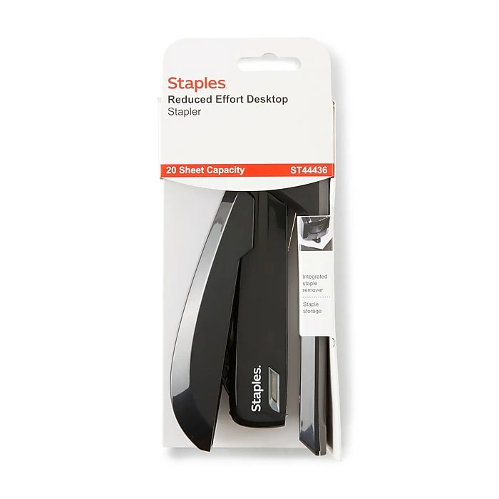 Staples One-Touch Desktop Stapler, 20 Sheet Capacity, Black, 500 (44436) 10 Staples One-Touch Desktop Stapler, 20 Sheet Capacity, Black, 500 (44436) - Image 8