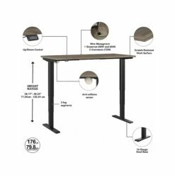 Bush Business Furniture Move 40 28"-48"H Electric Adjustable Standing Desk, Modern Hickory/Black (M4S6030MHBK) 12 Bush Business Furniture Move 40 28"-48"H Electric Adjustable Standing Desk, Modern Hickory/Black (M4S6030MHBK) -STAPLES Sales AC413FAC CD01 425B AAE68CADDB5B0542 sc7