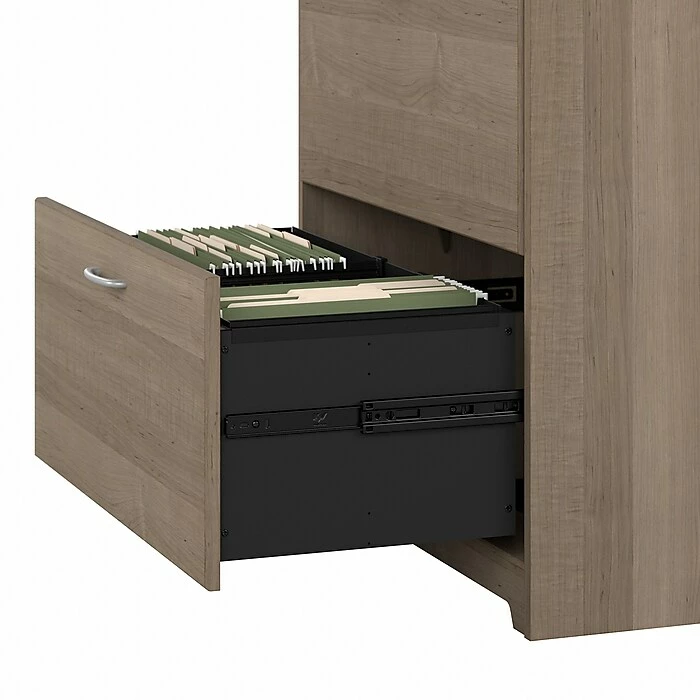 Bush Furniture Cabot 2-Drawer Lateral File Cabinet, Letter/Legal, Ash Gray, 31" (WC31280) 8 Bush Furniture Cabot 2-Drawer Lateral File Cabinet, Letter/Legal, Ash Gray, 31" (WC31280) - Image 6