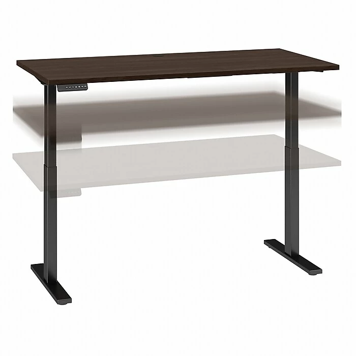 Bush Business Furniture Move 60 Series 27"-48" Adjustable Standing Desk, Black Walnut/Black (M6S6030BWBK) 3 Bush Business Furniture Move 60 Series 27"-48" Adjustable Standing Desk, Black Walnut/Black (M6S6030BWBK)