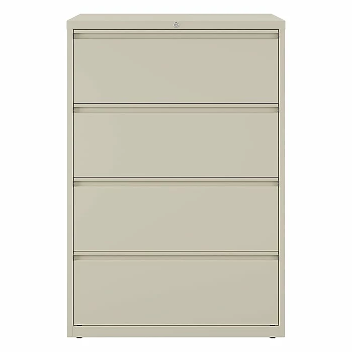 Staples Commercial 4 File Drawers Lateral File Cabinet, Locking, Putty/Beige, Letter/Legal, 36"W (20056D) 4 Staples Commercial 4 File Drawers Lateral File Cabinet, Locking, Putty/Beige, Letter/Legal, 36"W (20056D) - Image 2