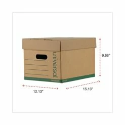 Universal Recycled Record Storage Boxes, Letter/Legal, Kraft, Stacking Strength 1,500 Lbs., 15" X 24" X 10", 12/Ct -STAPLES Sales B3ACC10F F9A5 47E5 BB79CD949E9E4E25 sc7
