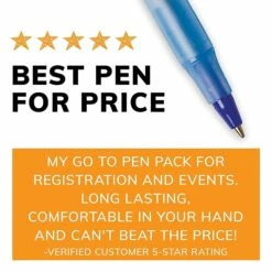 BIC Round Stic Xtra-Life Ballpoint Pen, Medium Point, 1.0mm, Blue Ink, Dozen (20120/GSM11BL) -STAPLES Sales B3EC6B8C E373 4EC4 B3E9702F0FF629AE sc7