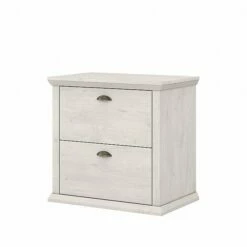 Bush Furniture Yorktown 2-Drawer Lateral File Cabinet, Letter/Legal, Linen White Oak, 30.98" (WC40480-03)