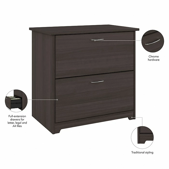 Bush Furniture Cabot Lateral File Cabinet, Heather Gray (WC31780) 5 Bush Furniture Cabot Lateral File Cabinet, Heather Gray (WC31780) - Image 3