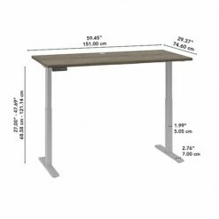Bush Business Furniture Move 60 Series 27"-48" Adjustable Standing Desk, Modern Hickory/Cool Gray Metallic (M6S6030MHSK) 14 Bush Business Furniture Move 60 Series 27"-48" Adjustable Standing Desk, Modern Hickory/Cool Gray Metallic (M6S6030MHSK) -STAPLES Sales BC434465 A3FD 4F3C B3A6AA9BB55F2DC3 sc7