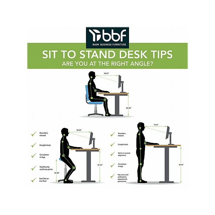 Bush Business Furniture Move 40 28"-48" Adjustable Standing Desk, Mocha Cherry/Black (M4S6030MRBK) 6 Bush Business Furniture Move 40 28"-48" Adjustable Standing Desk, Mocha Cherry/Black (M4S6030MRBK) - Image 4