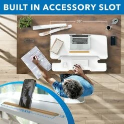 Mount-It! 5"-19"H Adjustable Standing Extra-Wide Desk Converter, White (MI-15005) 17 Mount-It! 5"-19"H Adjustable Standing Extra-Wide Desk Converter, White (MI-15005) -STAPLES Sales C137376E D896 4906 9AF2F07DB215ED7A sc7