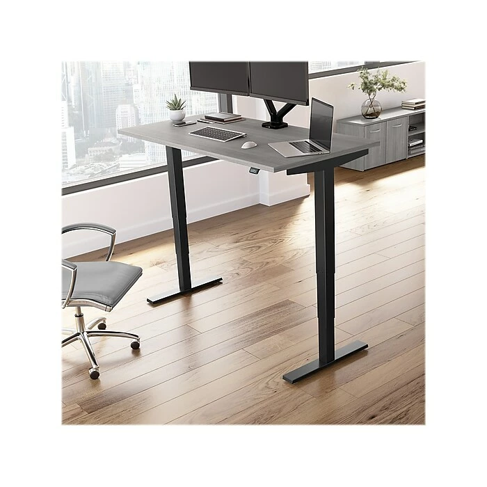 Bush Business Furniture Move 40 28"-48" Adjustable Standing Desk, Platinum Gray/Black (M4S6030PGBK) 4 Bush Business Furniture Move 40 28"-48" Adjustable Standing Desk, Platinum Gray/Black (M4S6030PGBK) - Image 2