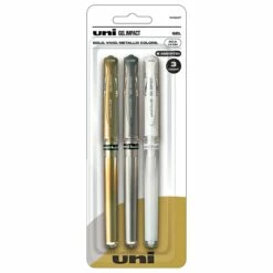 Uni-ball Uniball Signo Gel Impact Pens, Bold Point, 1.0mm, Assorted Ink, 3/Pack (1919997)