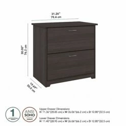 Bush Furniture Cabot Lateral File Cabinet, Heather Gray (WC31780) 17 Bush Furniture Cabot Lateral File Cabinet, Heather Gray (WC31780) -STAPLES Sales C51E25EF 39B7 430A 90218A8C6A603CA2 sc7