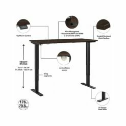 Bush Business Furniture Move 40 28"-48" Adjustable Standing Desk, Black Walnut/Black (M4S7230BWBK) 12 Bush Business Furniture Move 40 28"-48" Adjustable Standing Desk, Black Walnut/Black (M4S7230BWBK) -STAPLES Sales C756F183 FF34 4A28 A2D21A33EC09E699 sc7