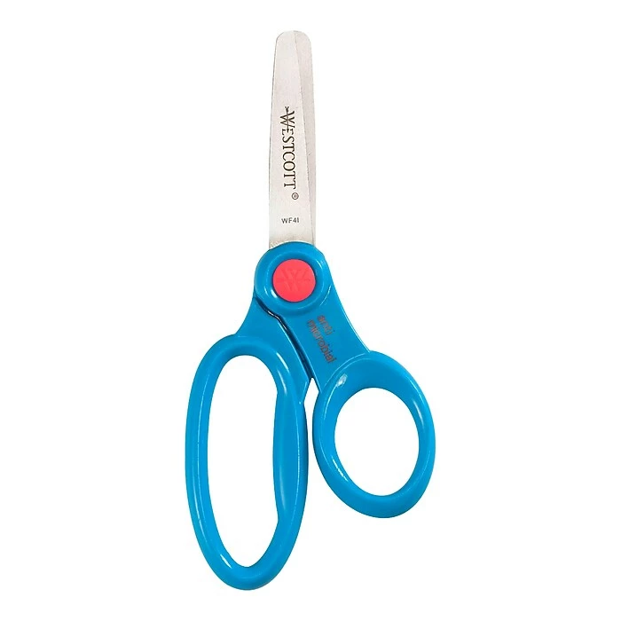 Westcott Student Pack 5" Stainless Steel Kid's Scissors, Blunt Tip, Assorted Colors, 12/Pack (ACM14871) 7 Westcott Student Pack 5" Stainless Steel Kid's Scissors, Blunt Tip, Assorted Colors, 12/Pack (ACM14871) - Image 5