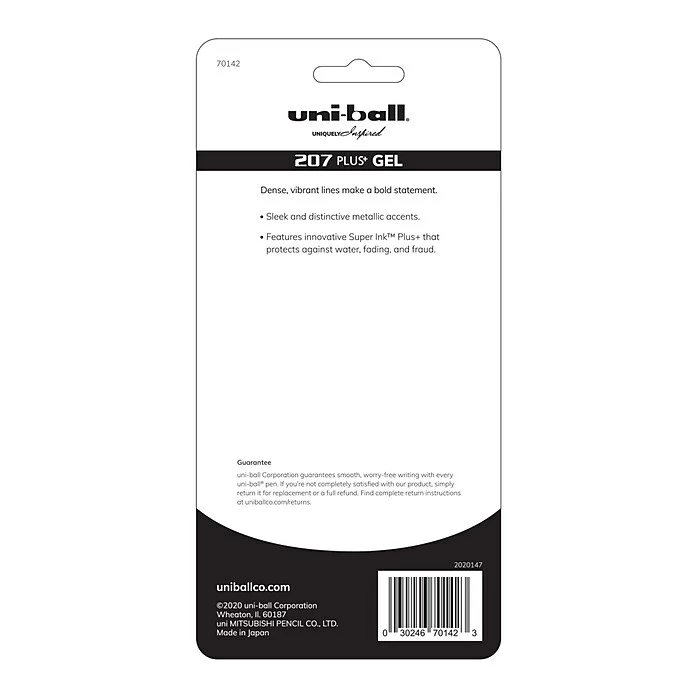 Uni-ball Uniball 207 Plus+ Retractable Gel Pens, Medium Point, 0.7mm, Blue Ink, 4/Pack (70142) 5 Uni-ball Uniball 207 Plus+ Retractable Gel Pens, Medium Point, 0.7mm, Blue Ink, 4/Pack (70142) - Image 3