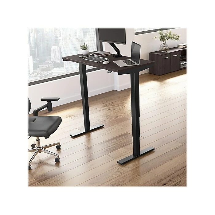 Bush Business Furniture Move 40 28"-48"H Electric Adjustable Standing Desk, Storm Gray/Black (M4S4824HCBK) 4 Bush Business Furniture Move 40 28"-48"H Electric Adjustable Standing Desk, Storm Gray/Black (M4S4824HCBK) - Image 2