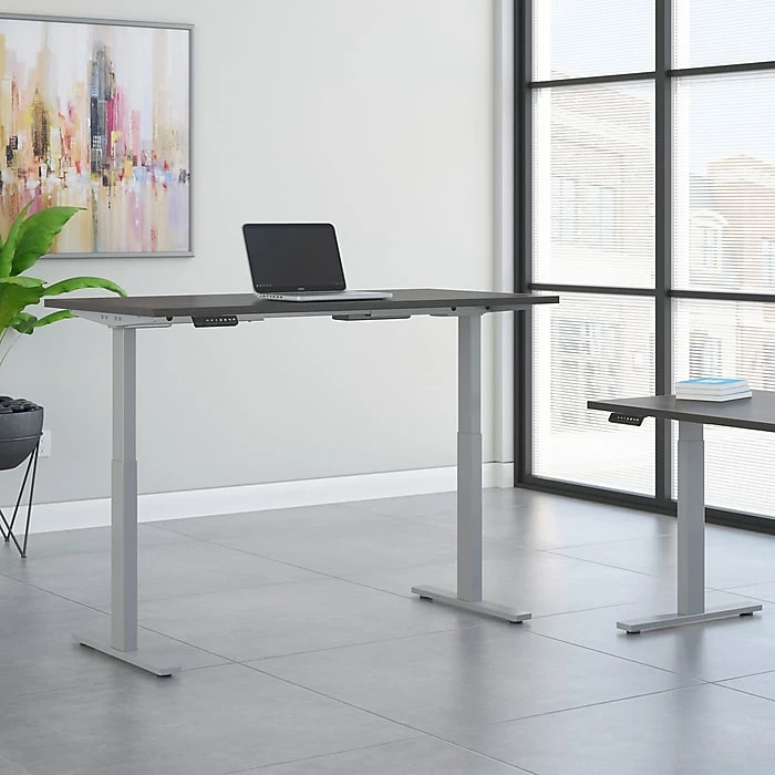 Bush Business Furniture Move 60 Series 27''-47'' Adjustable Standing Desk, Storm Gray (M6S7230SGSK) 4 Bush Business Furniture Move 60 Series 27''-47'' Adjustable Standing Desk, Storm Gray (M6S7230SGSK) - Image 2