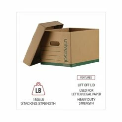 Universal Recycled Record Storage Boxes, Letter/Legal, Kraft, Stacking Strength 1,500 Lbs., 15" X 24" X 10", 12/Ct -STAPLES Sales D2A79A09 E110 4030 9805CDA0CD0CCDA3 sc7