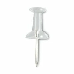 Universal Clear Push Pins, Plastic, 3/8", 400/Pack (UNV31306)