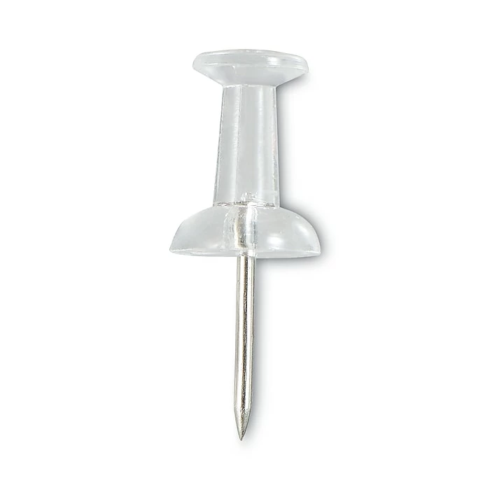 Universal Clear Push Pins, Plastic, 3/8", 400/Pack (UNV31306) 3 Universal Clear Push Pins, Plastic, 3/8", 400/Pack (UNV31306)