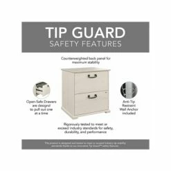 Bush Furniture Homestead 2-Drawer Lateral File Cabinet, Letter/Legal, Lockable, 30"H, Linen White Oak (HOF129LW-03) -STAPLES Sales DB1D42F5 91CD 433E A4177AB6E26E1B3F sc7