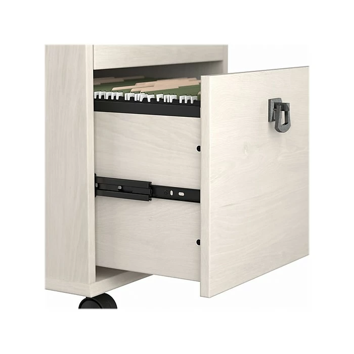 Bush Furniture Homestead 2-Drawer Mobile File Cabinet, Letter/Legal Size, Linen White Oak (HOF117LW-03) 10 Bush Furniture Homestead 2-Drawer Mobile File Cabinet, Letter/Legal Size, Linen White Oak (HOF117LW-03) - Image 8