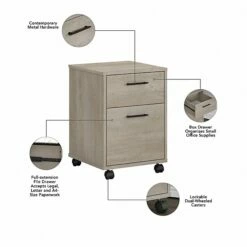 Bush Furniture Key West 2 Drawer Mobile Pedestal, Washed Gray (KWF116WG-03) 13 Bush Furniture Key West 2 Drawer Mobile Pedestal, Washed Gray (KWF116WG-03) -STAPLES Sales DE34FD20 1976 43C3 AADA740D4249D95F sc7