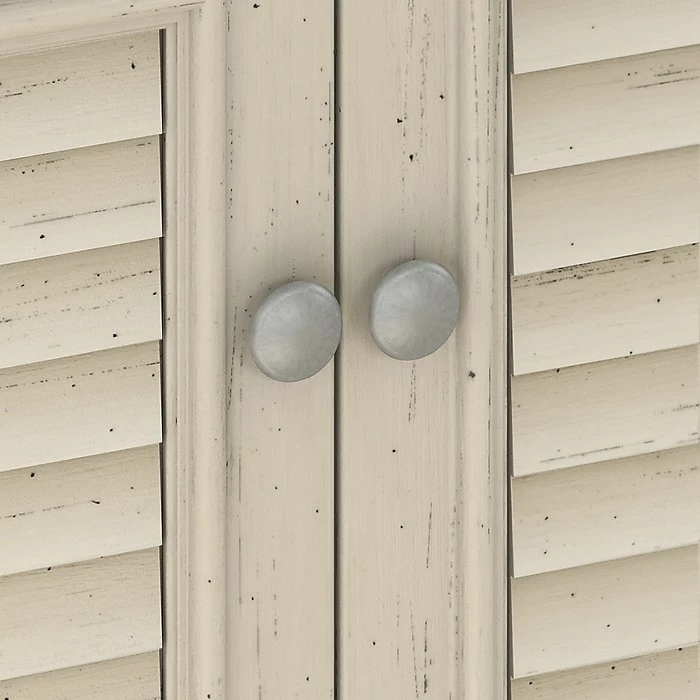 Bush Furniture Fairview Storage Cabinet With Drawer, Antique White/Tea Maple (WC53280-03) 10 Bush Furniture Fairview Storage Cabinet With Drawer, Antique White/Tea Maple (WC53280-03) - Image 8