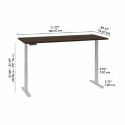 Bush Business Furniture Move 60 Series 27"-48" Adjustable Standing Desk, Black Walnut/Cool Gray Metallic (M6S7230BWSK) 14 Bush Business Furniture Move 60 Series 27"-48" Adjustable Standing Desk, Black Walnut/Cool Gray Metallic (M6S7230BWSK) -STAPLES Sales E0590BCF 35EF 47EB BA83F41E7442A585 sc7