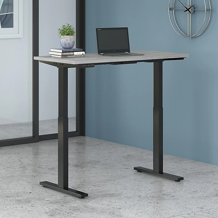 Bush Business Furniture Move 60 Series 27"-48" Adjustable Standing Desk, Platinum Gray/Black Powder Coat (M6S4824PGBK) 4 Bush Business Furniture Move 60 Series 27"-48" Adjustable Standing Desk, Platinum Gray/Black Powder Coat (M6S4824PGBK) - Image 2