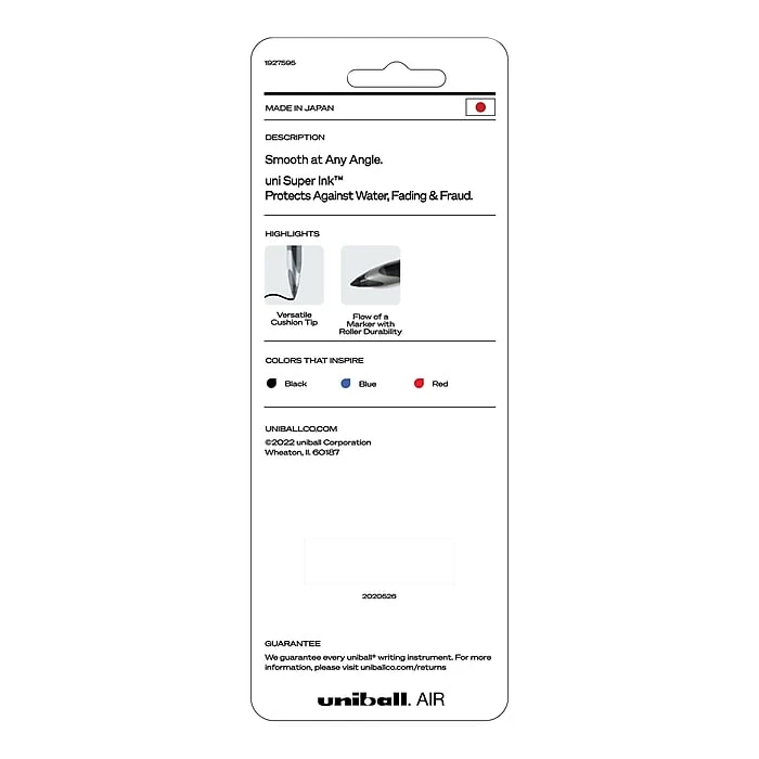 Uni-ball Uni AIR Porous Point Pens, Medium Point, 0.7mm, Assorted Ink, 3/Pack (1927595) 6 Uni-ball Uni AIR Porous Point Pens, Medium Point, 0.7mm, Assorted Ink, 3/Pack (1927595) - Image 4