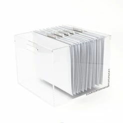 Russell+Hazel Acrylic File Box Bundle, Letter Size, Clear (57948)